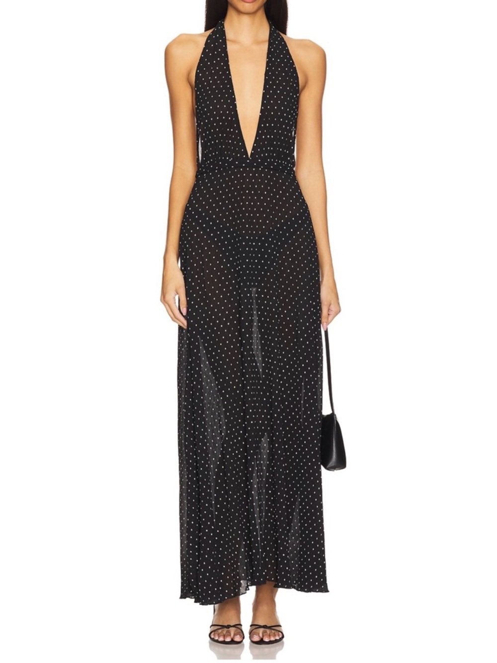 Lioness District Maxi Dress in Onyx Polka